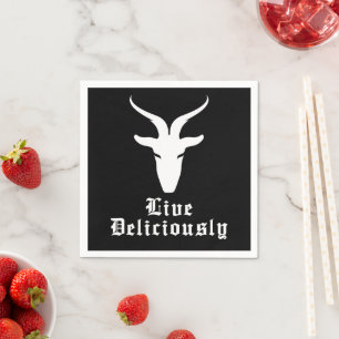 Live Delicious Black Phillip Cocktail Pappersservett