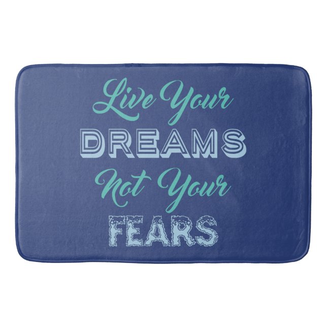 Live dina Dreams anpassningsbar färg-badkar Badrumsmatta (Framsidan)