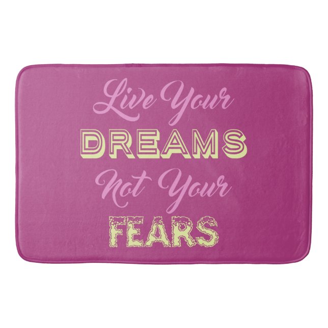 Live dina Dreams anpassningsbar färg-badkar Badrumsmatta (Framsidan)