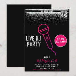 Live DJ Natt Evenemang Party Bar Klubb Flyer Inbjudningar