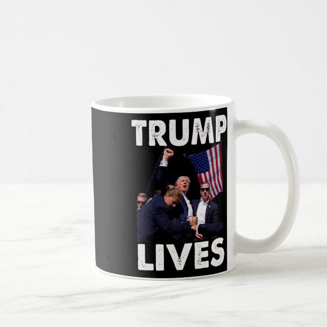 Live Donald Trump Mugg Shot - Överlämnar aldrig (Höger)