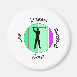 Live, dream, breathe golf magnet