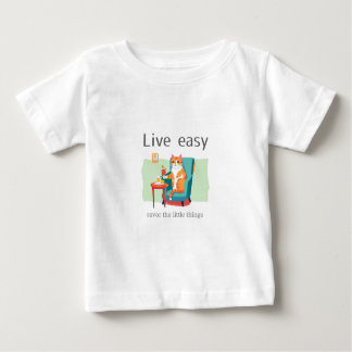 Live easy cat t shirt