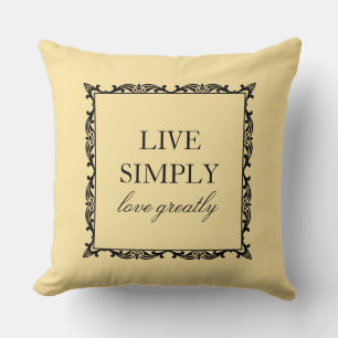 Live Elegant Typografi för enkelt Kärlek-citatteck Kudde