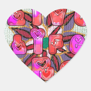 Live Experience Life Large Gifts.jpg Hjärtformat Klistermärke