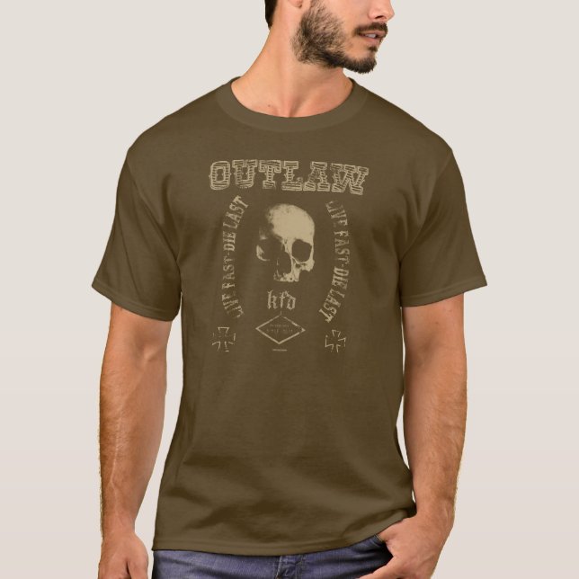 Live fast - die last - Outlaw T-shirt (Framsida)