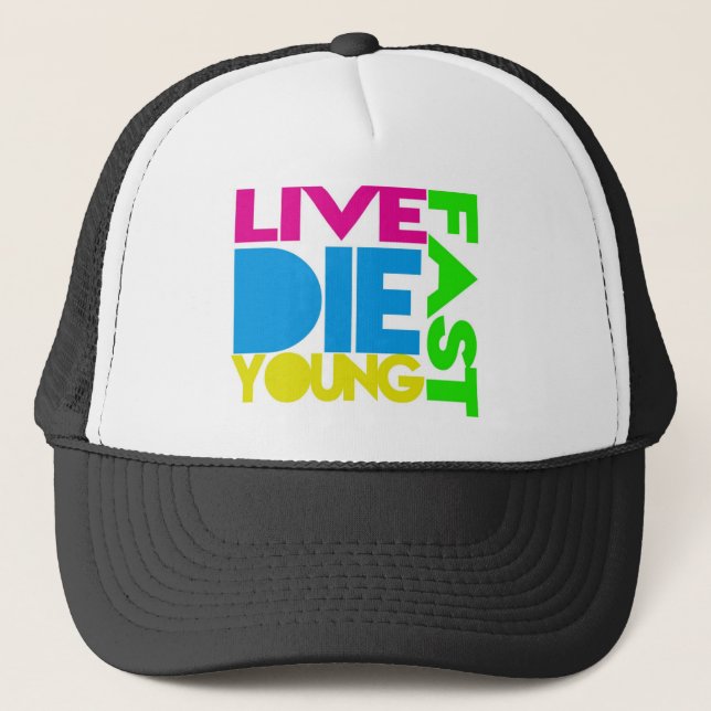 Live fast die young truckerkeps (Framsida)