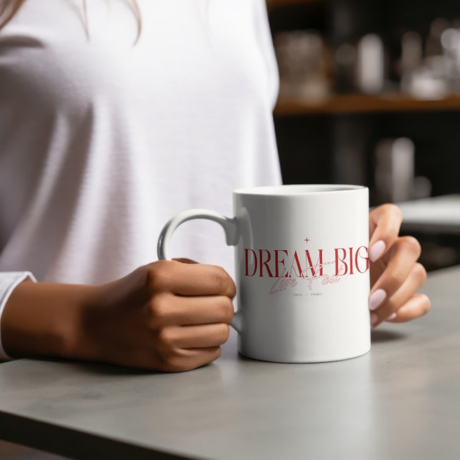 Live Fast Dream Big Inspirational Coffee Mugg (Skapare uppladdad)