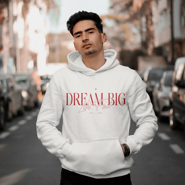Live Fast Dream Big Motivational T-Shirt Hoodie (Skapare uppladdad)
