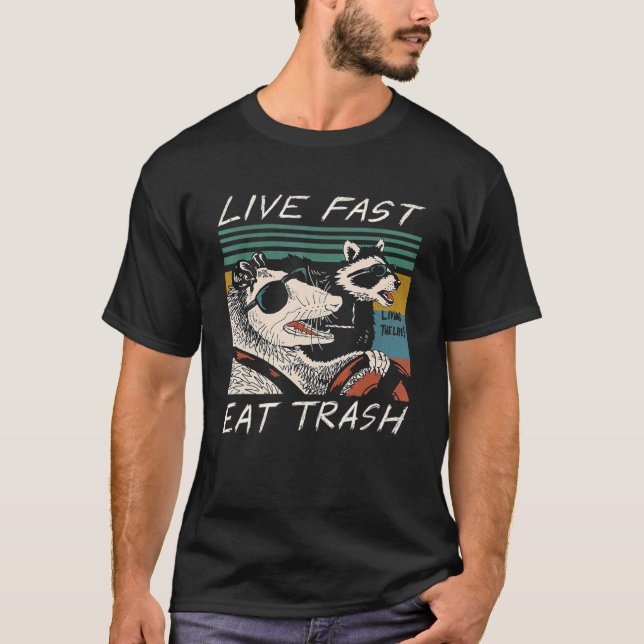 Live Fast Eat Sopor T Shirt (Framsida)