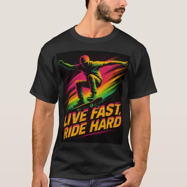 LIVE FAST, RIDE HARD T SHIRT (Framsida)