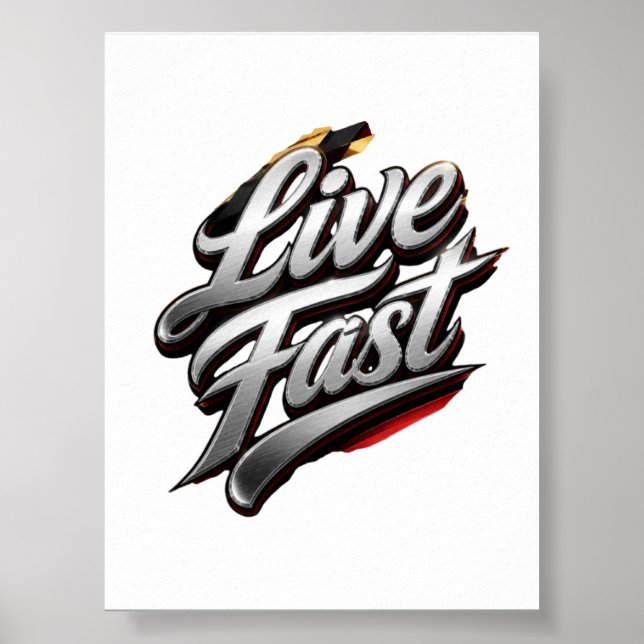 Live Fast Vintage Racing  Poster (Framsidan)