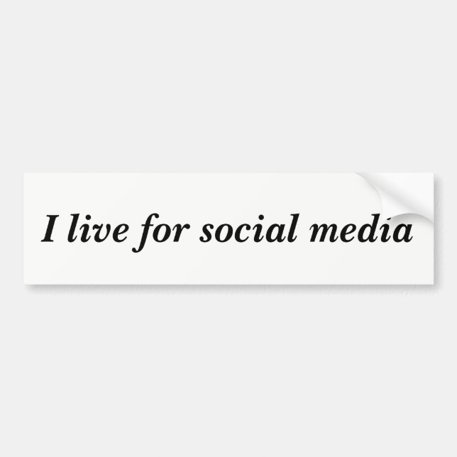 Live för social-mediefakturering av skräppost bildekal (Framsidan)