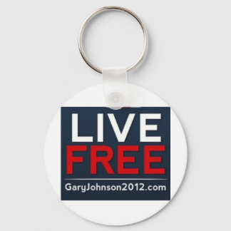 Live Free Gary Johnson för president 2012 Nyckelring