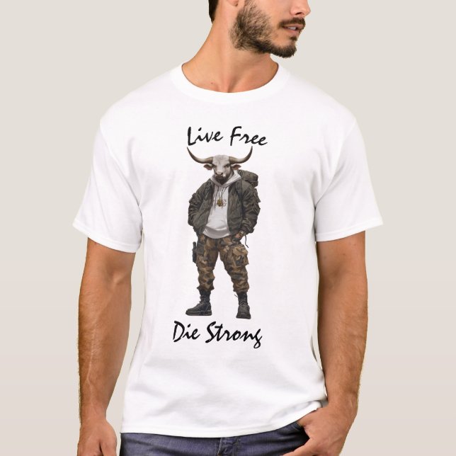Live Free Warrior Taktisk T-Shirt (Framsida)