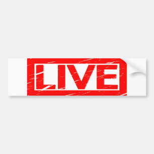 Live Frimärke Bildekal