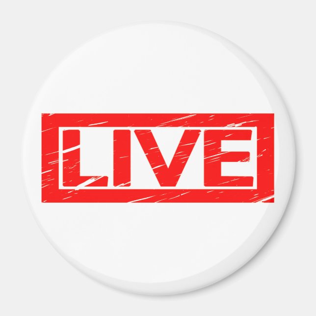 Live Frimärke Magnet (Framsidan)