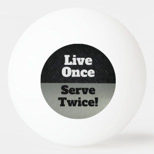Live Gång Twice Black Silver Funny Pingisboll