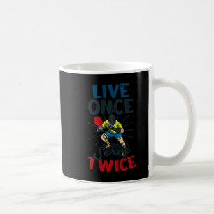 Live Gång Twice Design Bord Tennis Kaffemugg
