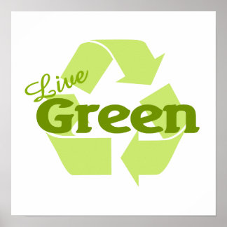 live grönt återvinna poster