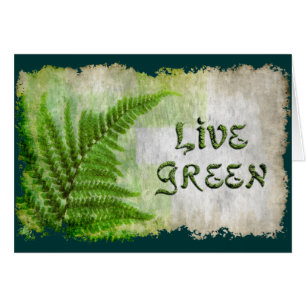 LIVE GRÖNT Eco Enviro Gift Card for Earth Day Hälsningskort