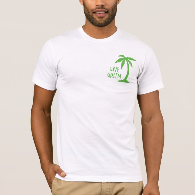 Live Grönt - Handflatan Träd T Shirt (Framsida)