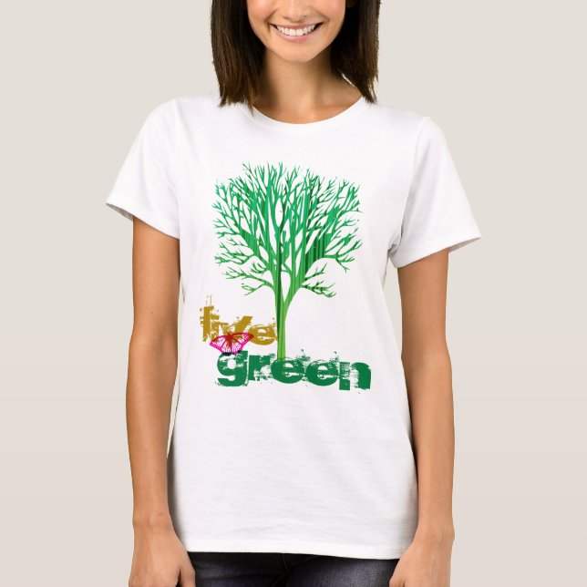 Live Grönt T T-shirt (Framsida)