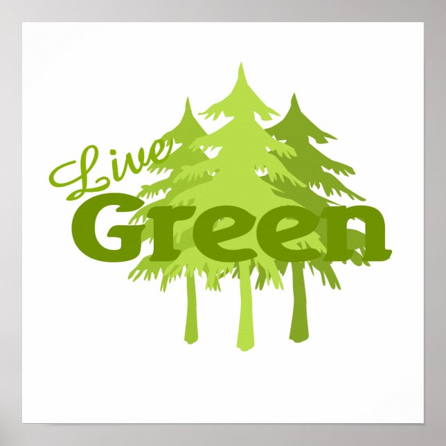 live grönt träd poster (Framsidan)