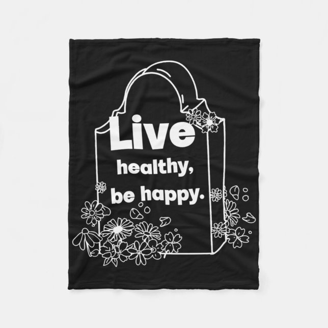 Live Healthy Fleecefilt (Framsidan)