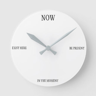 Live in the Moment Clock Rund Klocka