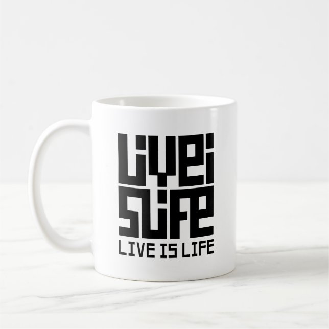 Live is life kaffemugg (Vänster)