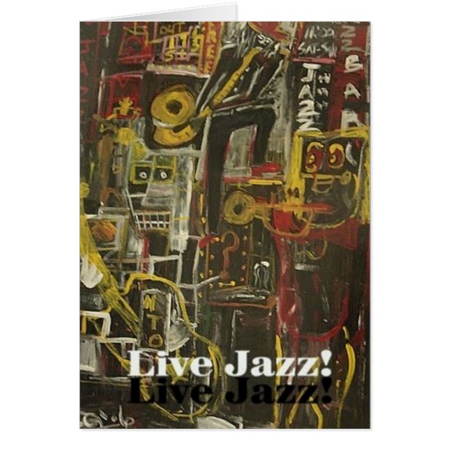 LIVE JAZZ HÄLSNINGSKORT (Framsidan)