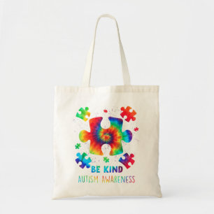 Live Kärlek Accept Autism Awareness Tie Dye Autism Tygkasse