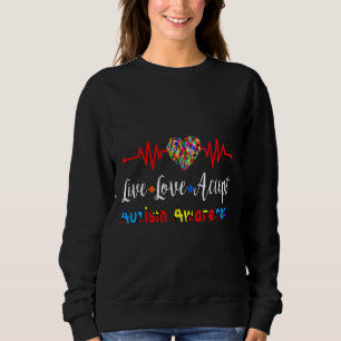 Live Kärlek Accept Autism Awartslag Relaxe T Shirt