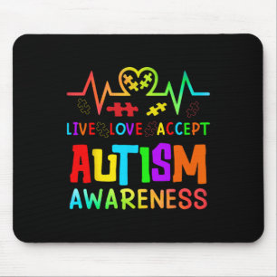 Live Kärlek accepterar autism Awareness Rainbow He Musmatta