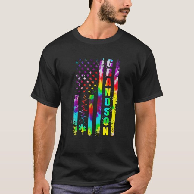 Live Kärlek accepterar Grandson Autism Awareness T Shirt (Framsida)