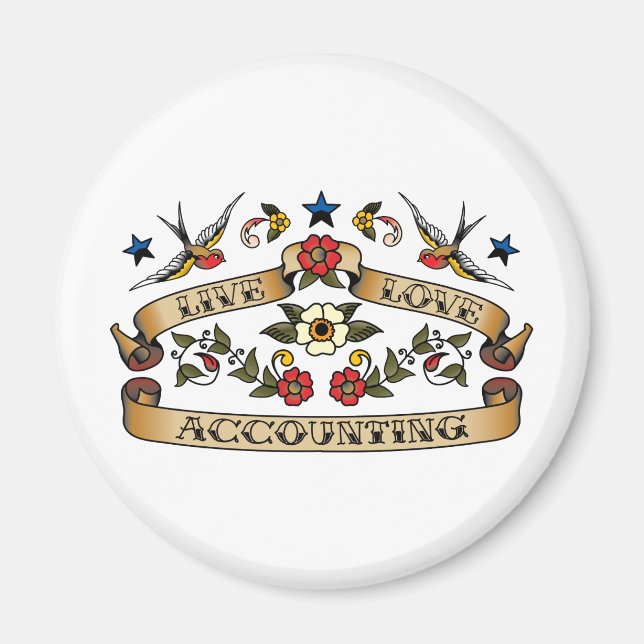 Live Kärlek Accounting Magnet (Framsidan)