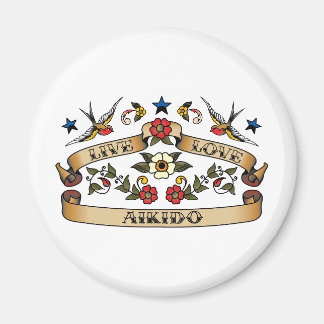 Live Kärlek Aikido Magnet (Framsidan)