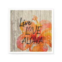 Live Kärlek Aloha Hibiscus Beach-tecken