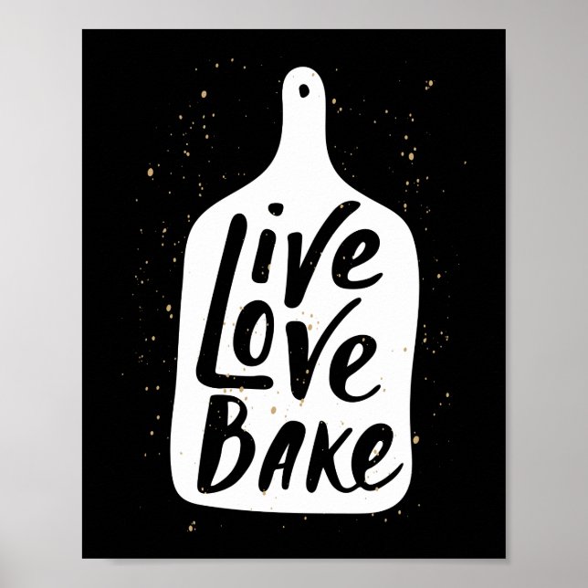 Live Kärlek Bake Baker Poster (Framsidan)
