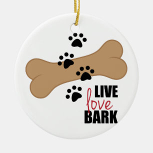 Live Kärlek Bark Julgransprydnad Keramik