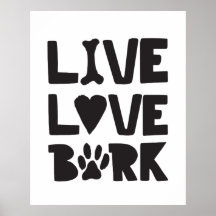 Live Kärlek Bark Lycklig Bark Hundar Bark citerar 