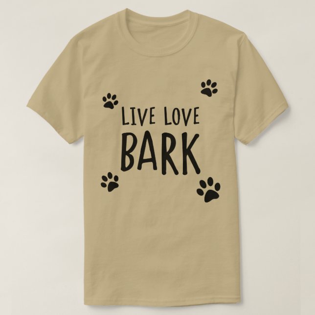 Live Kärlek Bark T Shirt (Design framsida)