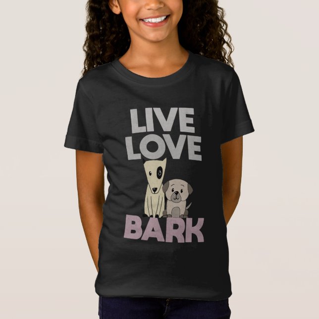 Live Kärlek Bark T Shirt (Framsida)