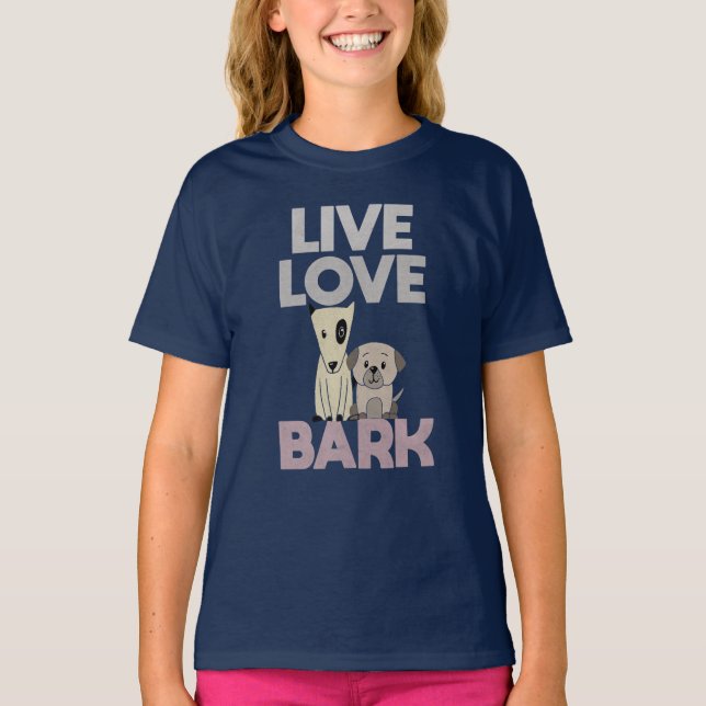 Live Kärlek Bark T-Shirt (Framsida)