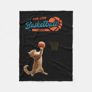 Live Kärlek Basketball Forever Fleecefilt