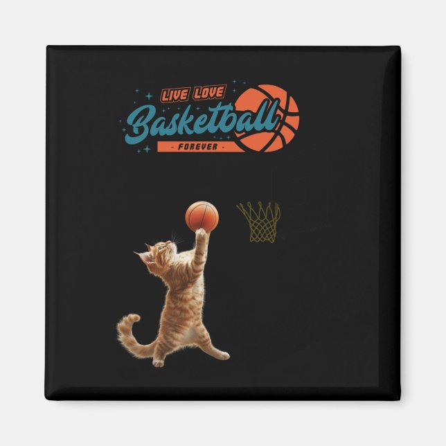 Live Kärlek Basketball Forever Magnet (Framsidan)