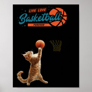 Live Kärlek Basketball Forever Poster