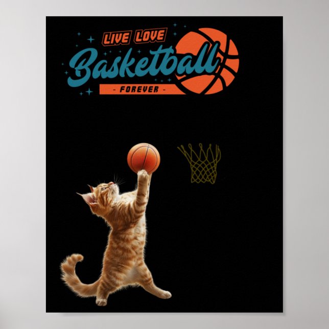 Live Kärlek Basketball Forever Poster (Framsidan)