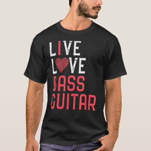 Live Kärlek Bass Guitar Graphic Women Manar Bass P T Shirt